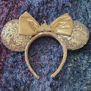 Disney Gold Sequin Mouse Ears Headband